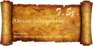 Tárczy Szilveszter névjegykártya