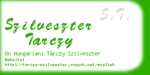 szilveszter tarczy business card